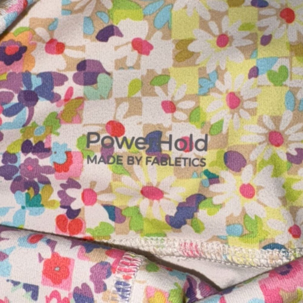 Fabletics Define PowerHold High-Waisted 7/8 Legging-Patchwork Daisy-XXS (0-2)-GU - Picture 5 of 7